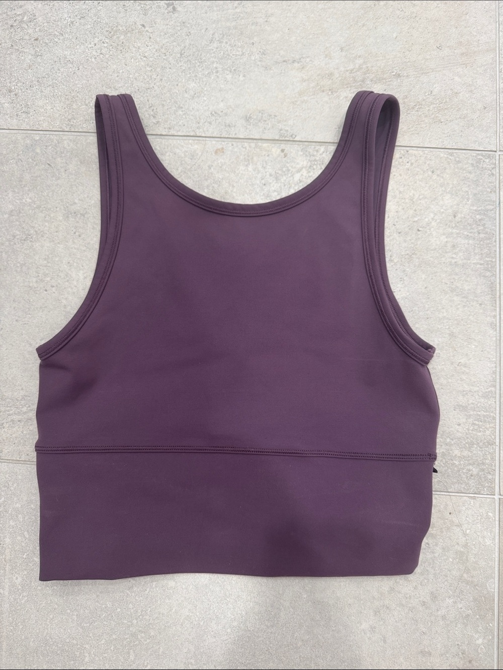 Lululemon Seamless Crop Tank Top in Deep Plum
